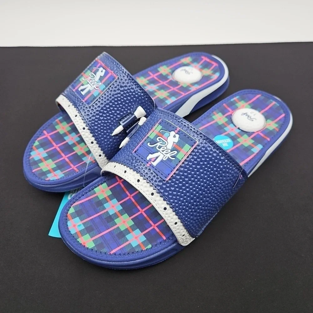Reef Mulligan Slides Scottish‎ Waters 2 Men's Size 12 New Limited Drop